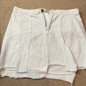 White jean skirt